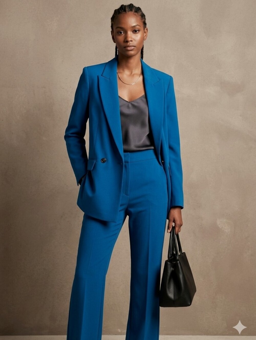 ZARA Electric Blue Double-Breasted Blazer Size Medium